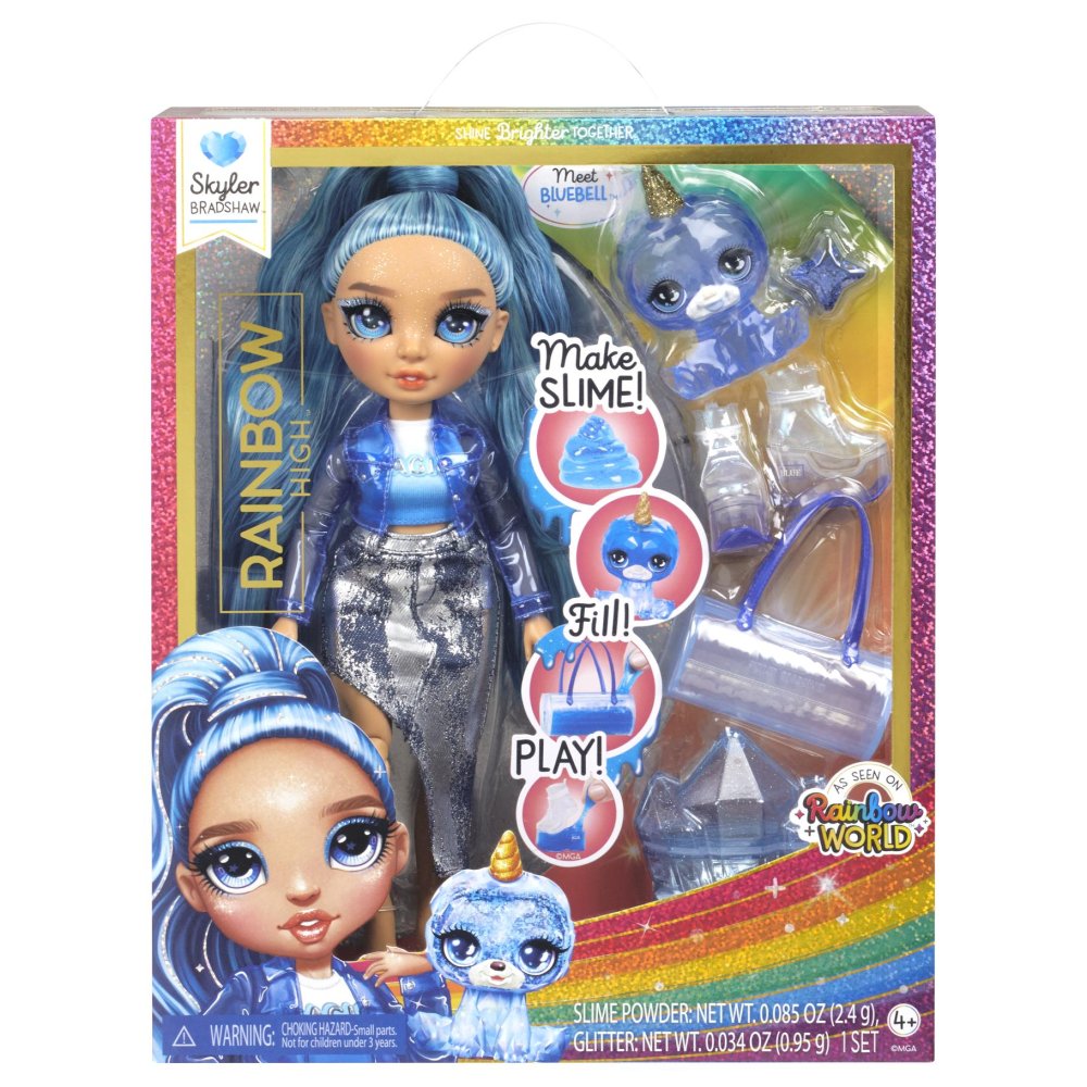 Classic Rainbow High Modepop Skyler (blauw)