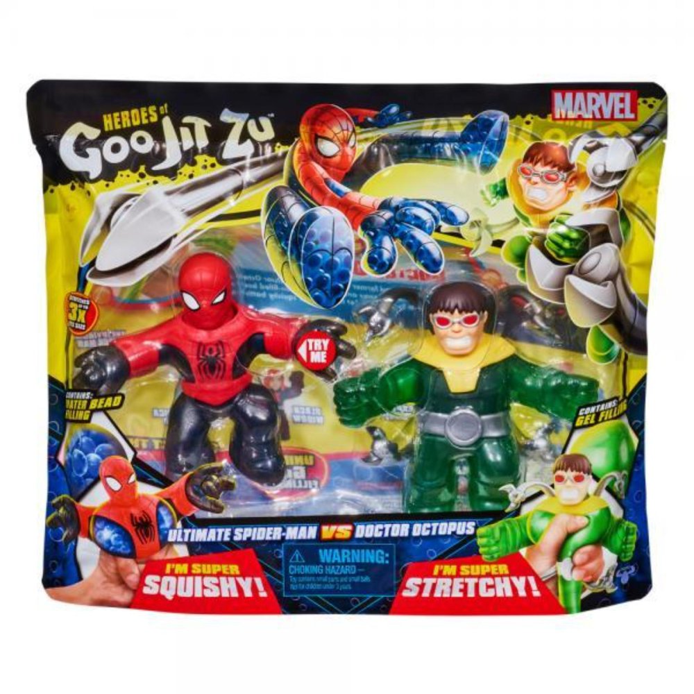 Heroes Of Goo Jit Zu Figures 2 Pack Marvel Spiderman vs Octopus