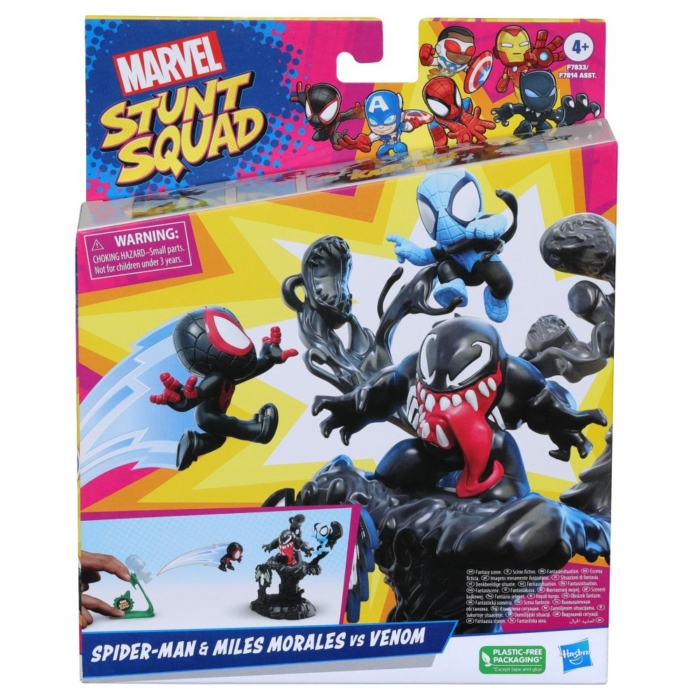 Marvel Stunt Squad Speelset Venom VS Miles Morales Middel Assorti