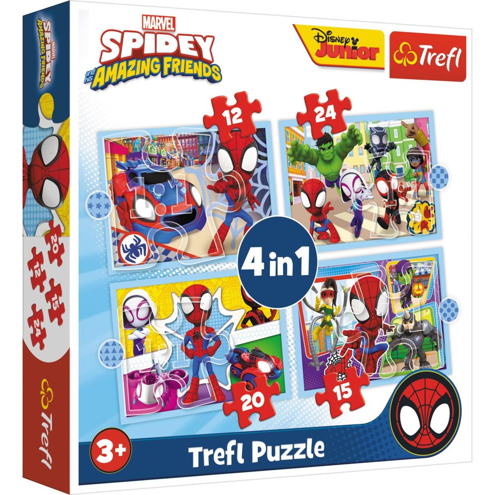 Puzzel Spidey and Friends 4 in 1