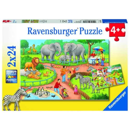 Puzzel Dag In De Dierentuin 2X24 Stuks