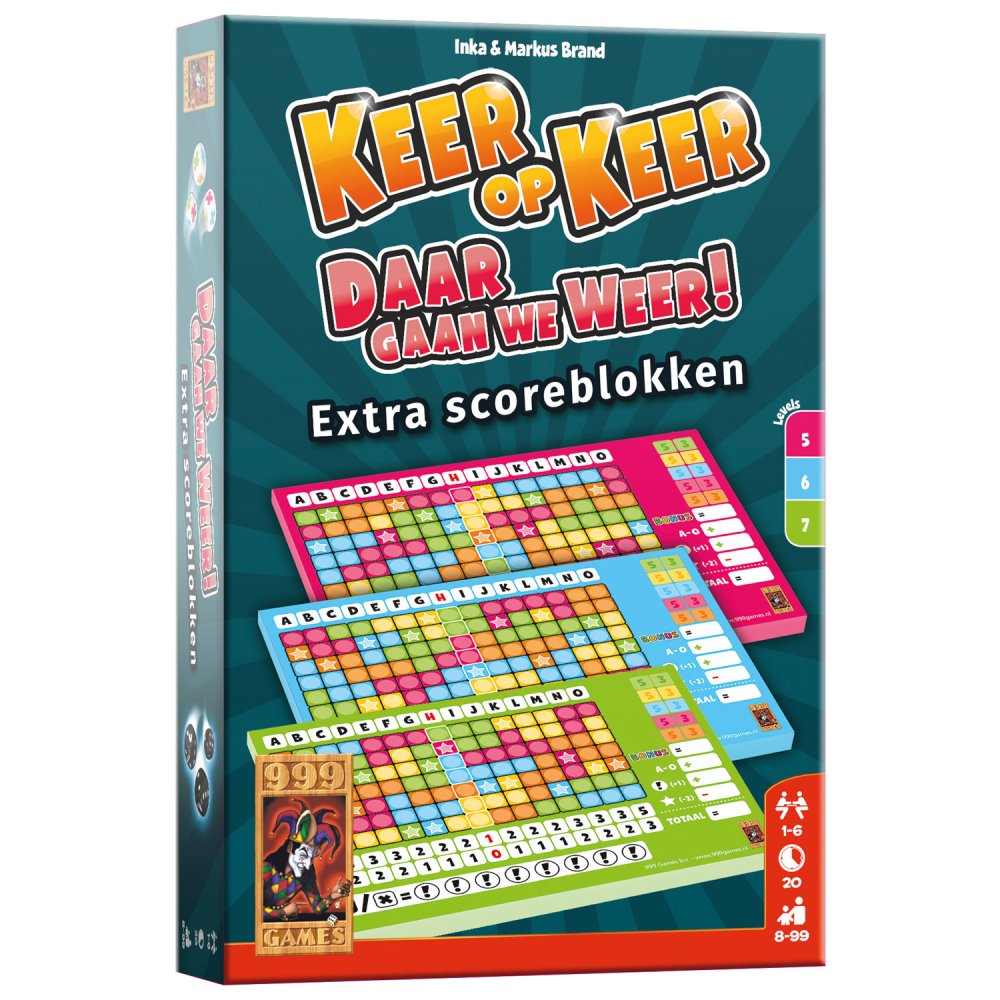 Spel Keer op Keer Scoreblok 3 Stuks  Level 5