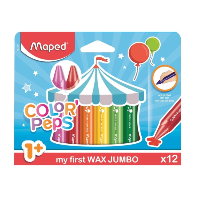 Waskrijtjes Maped Colorpeps 12 Stuks