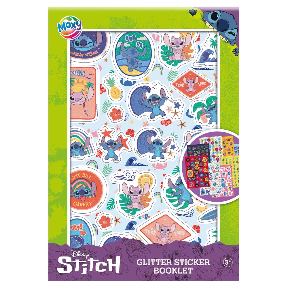 Stitch a5 glitter stickerset 8 stuks