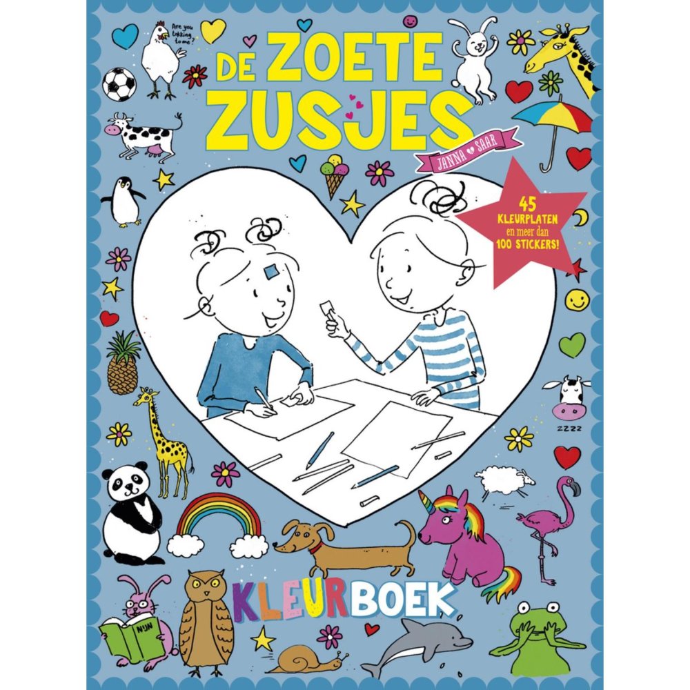 Boek Zoete Zusjes Kleurboek Met Meer Dan 100  Stickers