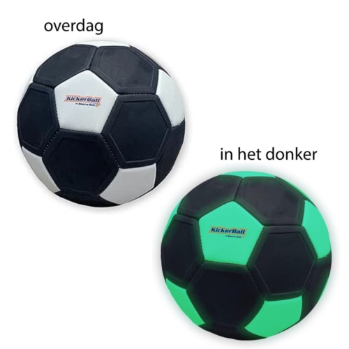 Kickerball voetbal glow in the dark maat 4