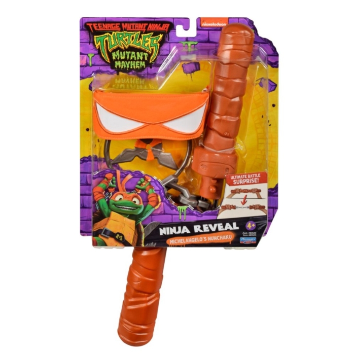 Ninja Turtles Michelangelo Ninja Reveal Transforming Nunchuk