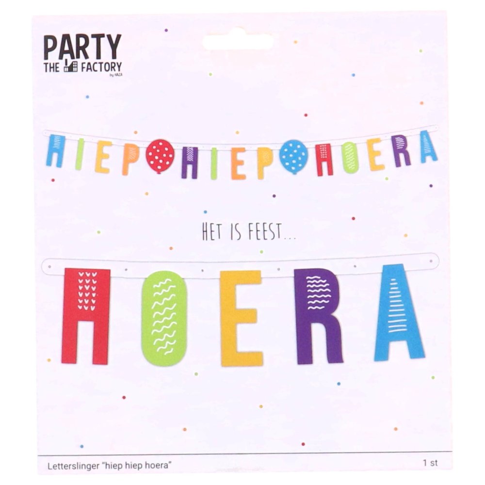 Letterslinger Hiep Hiep Hoera