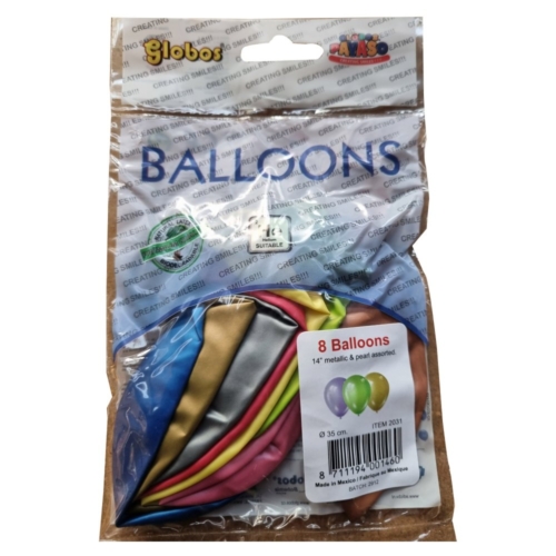 Ballon Metallic 35 Cm Assorti