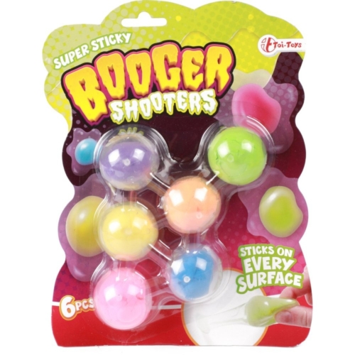 Stretchy sticky booger vingerkatapult 6 assorti