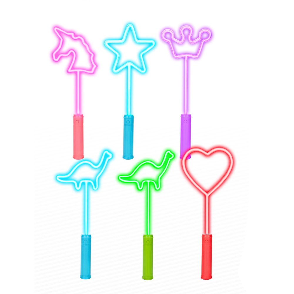 FUN figuurstick neon met licht 6 assorti