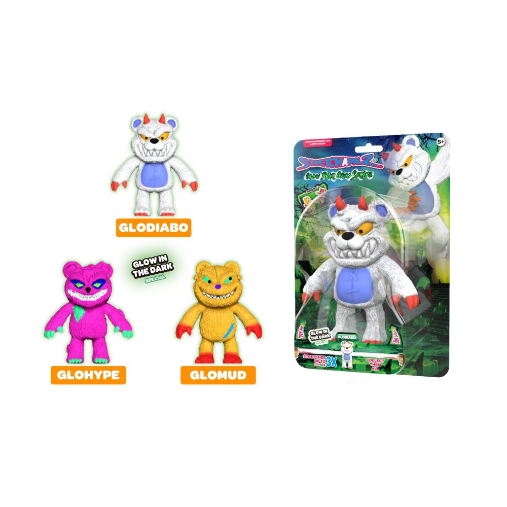 Stretchapalz Glow Bear Gang 14 cm 3 assorti