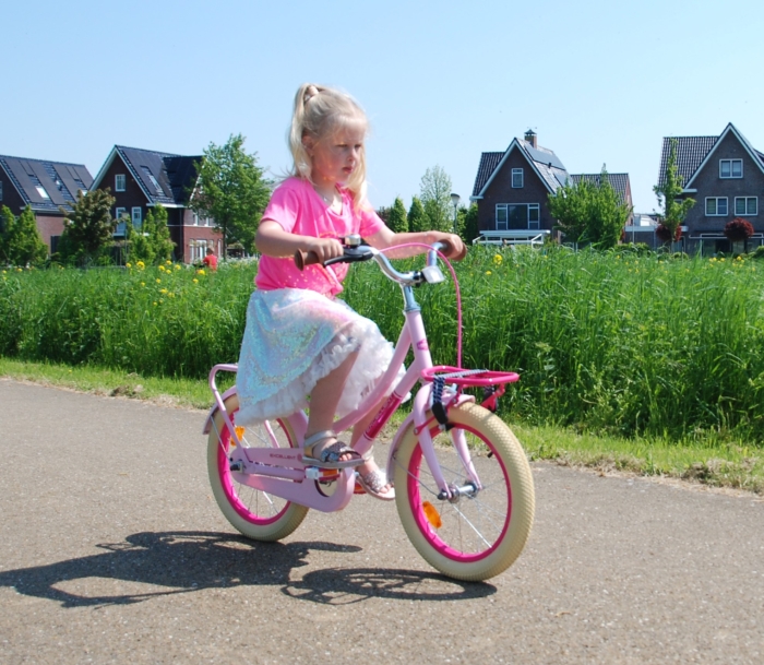 Volare Excellent Kinderfiets - Meisjes - 16 inch - Roze - 95% afgemonteerd - Afbeelding 5