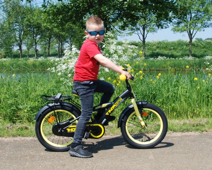 Volare Thombike Kinderfiets - Jongens - 16 inch - Zwart Geel - Afbeelding 4