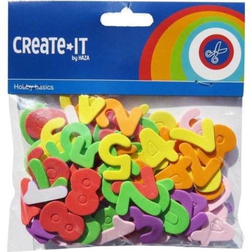 Create-It Foam Cijfers 100 Stuks