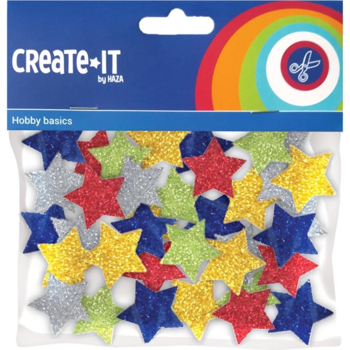 Creat-It Foam Sterrenmix Glitter 54 Stuks