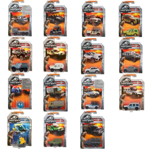 Jurassic World Matchbox Diecast Collectie  (Legacy & Movie) Assorti