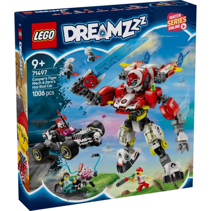 LEGO 71497 Dreamzzz Coopers tijgermecha en Zero's  hot rod auto