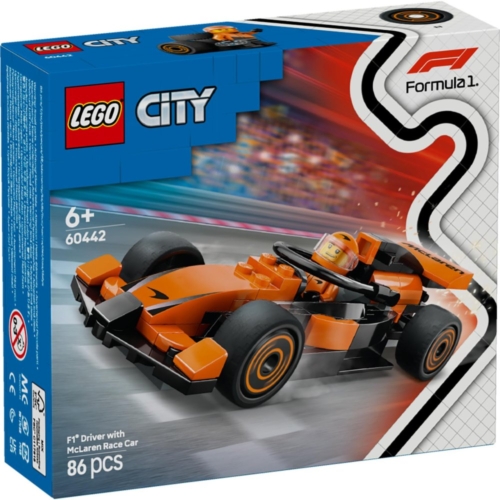 LEGO 60442 City F1 coureur met McLaren racewagen