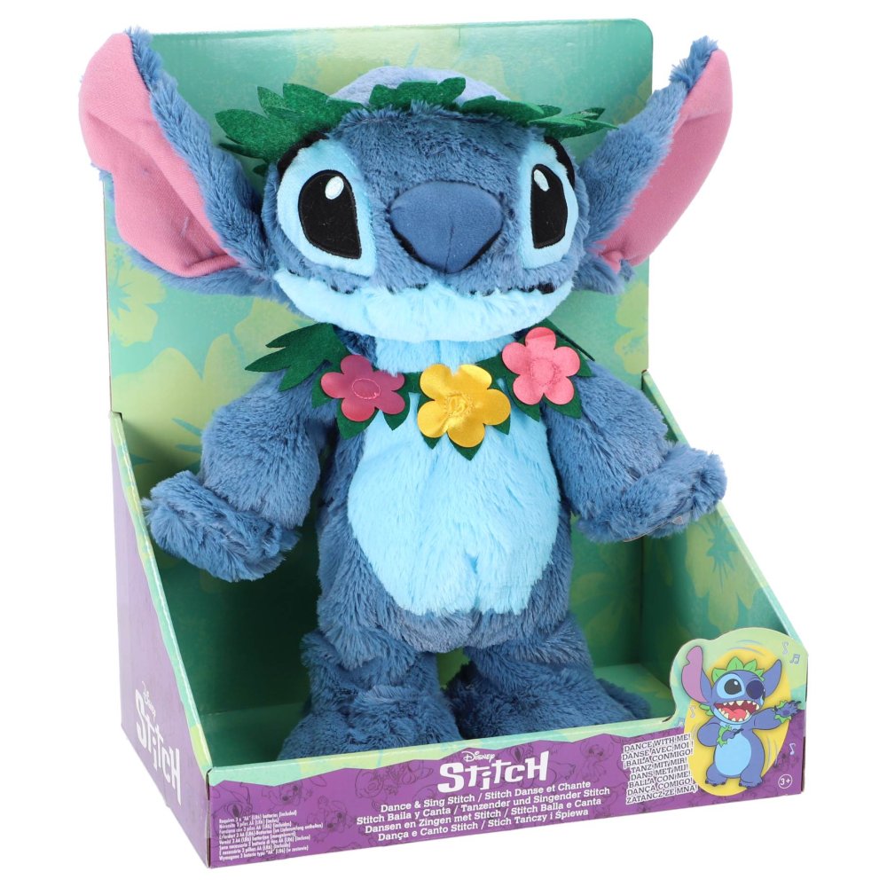 Stitch pluche 38 cm dansen en zingen