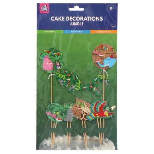 Jungle Thema Cake Decoratie