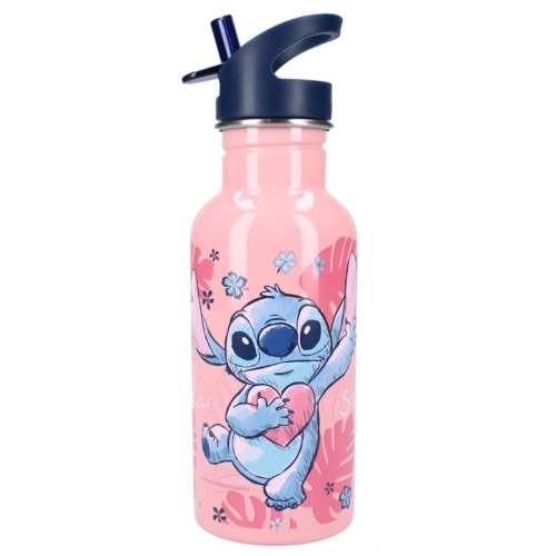 Stitch Drinkfles Roze 500 ML