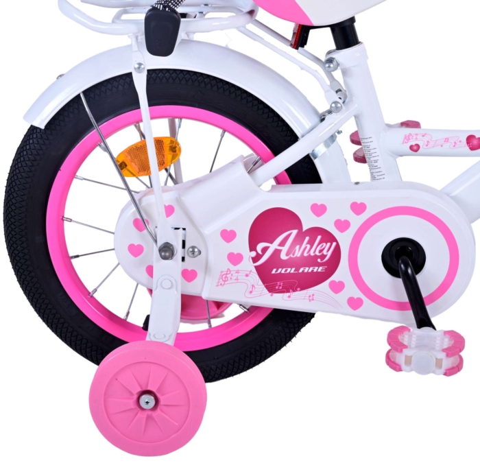 Volare Ashley Kinderfiets - Meisjes - 14 inch - Wit - Afbeelding 3