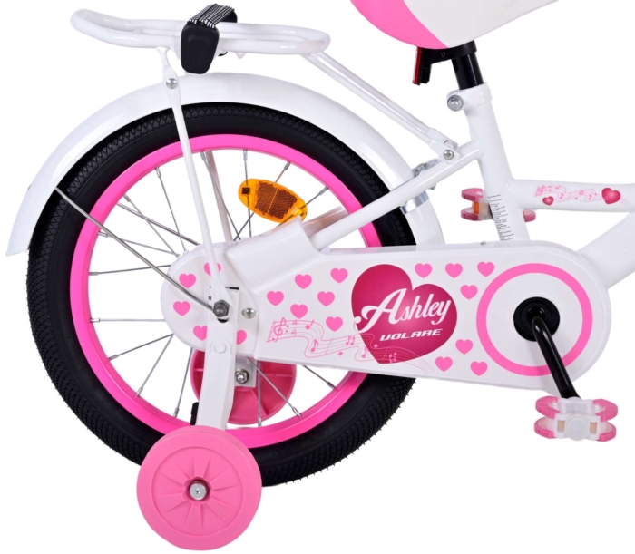 Volare Ashley Kinderfiets - Meisjes - 16 inch - Wit - Afbeelding 3