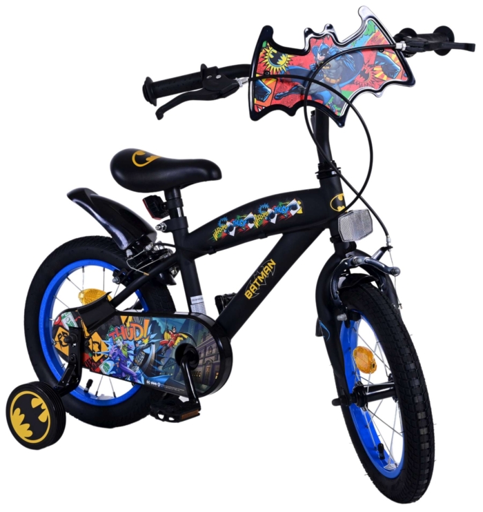 Batman Kinderfiets - Jongens - 14 inch - Zwart - Twee handremmen - Afbeelding 6