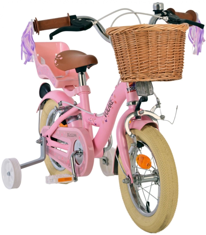 Volare Blossom Kinderfiets - Meisjes - 12 inch - Roze - Twee handremmen - Afbeelding 6