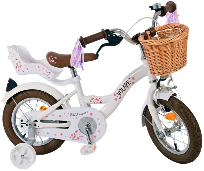 Volare Blossom Kinderfiets - Meisjes - 12 inch - Wit - Afbeelding 2