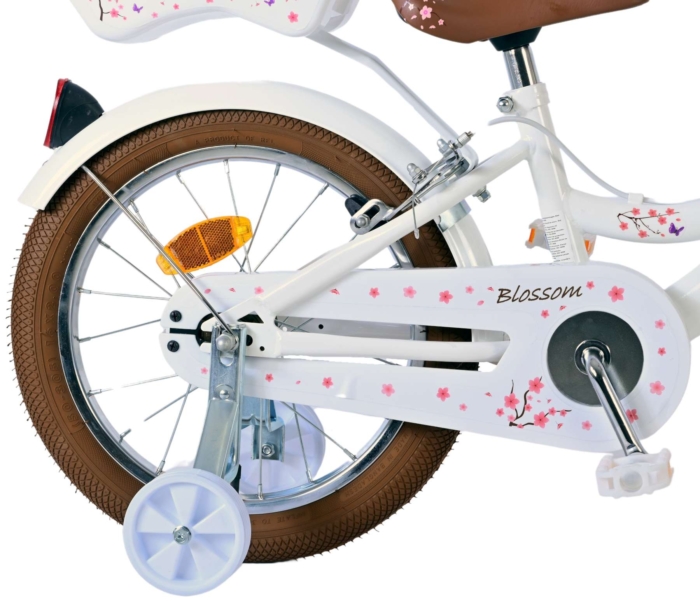 Volare Blossom Kinderfiets - Meisjes - 16 inch - Wit - Twee Handremmen - Afbeelding 3