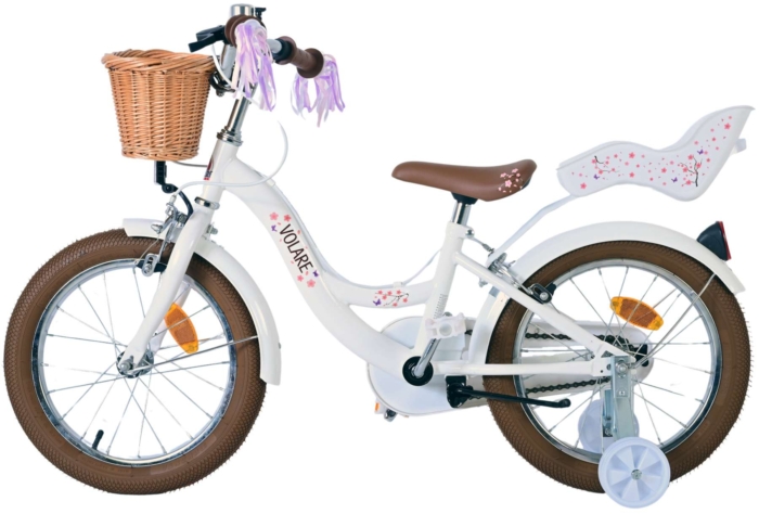 Volare Blossom Kinderfiets - Meisjes - 16 inch - Wit - Twee Handremmen - Afbeelding 8