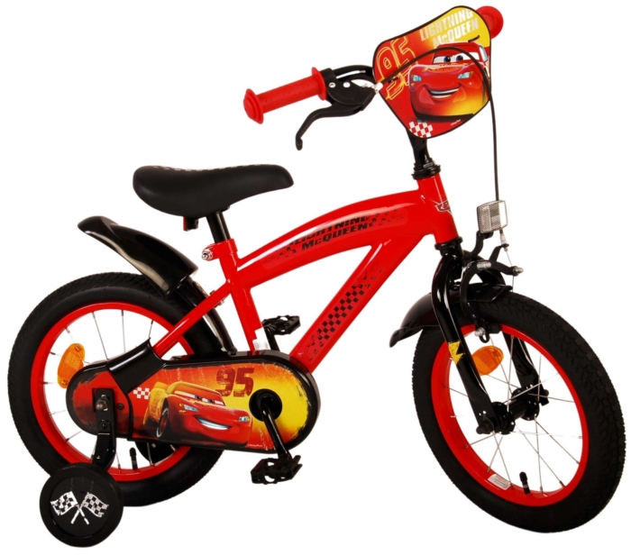 Disney Cars Kinderfiets - Jongens - 14 inch - Rood - Afbeelding 3