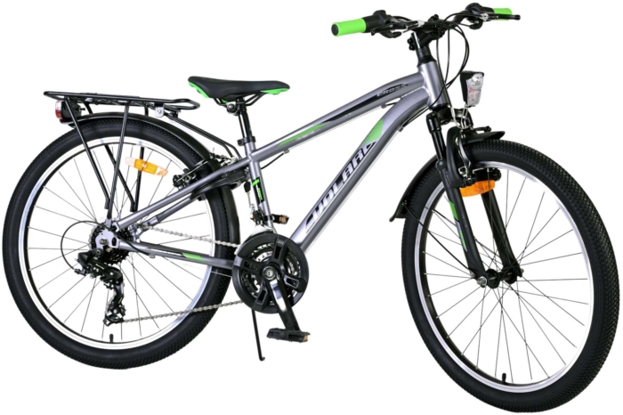 Volare Cross Kinderfiets - Jongens - 24 inch - Grijs - 18 versnellingen - Twee handremmen - Afbeelding 3