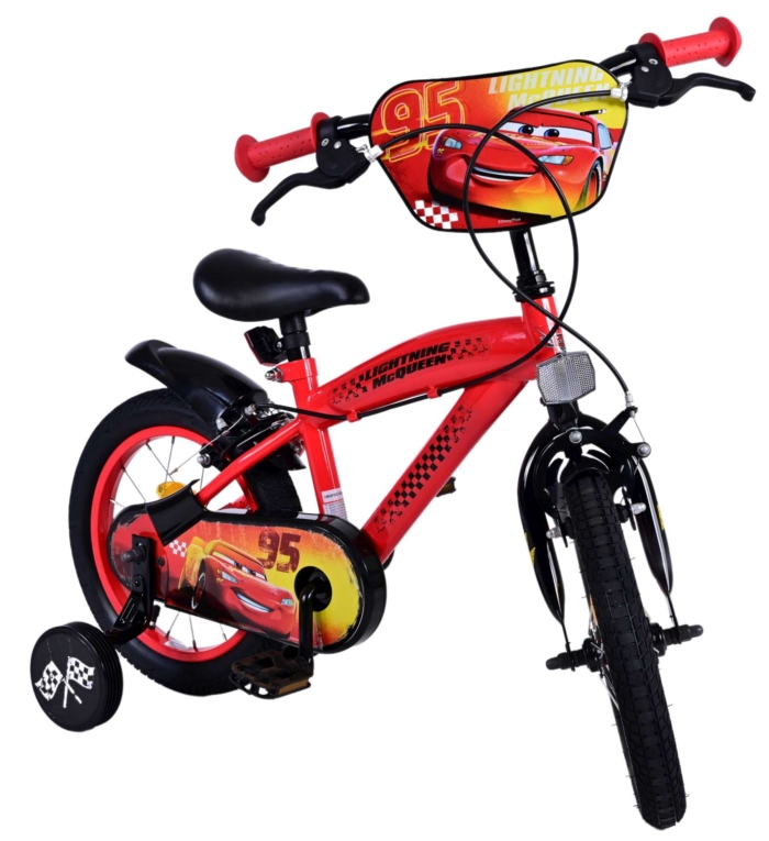 Disney Cars Kinderfiets - Jongens - 14 inch - Rood - Twee handremmen - Afbeelding 6