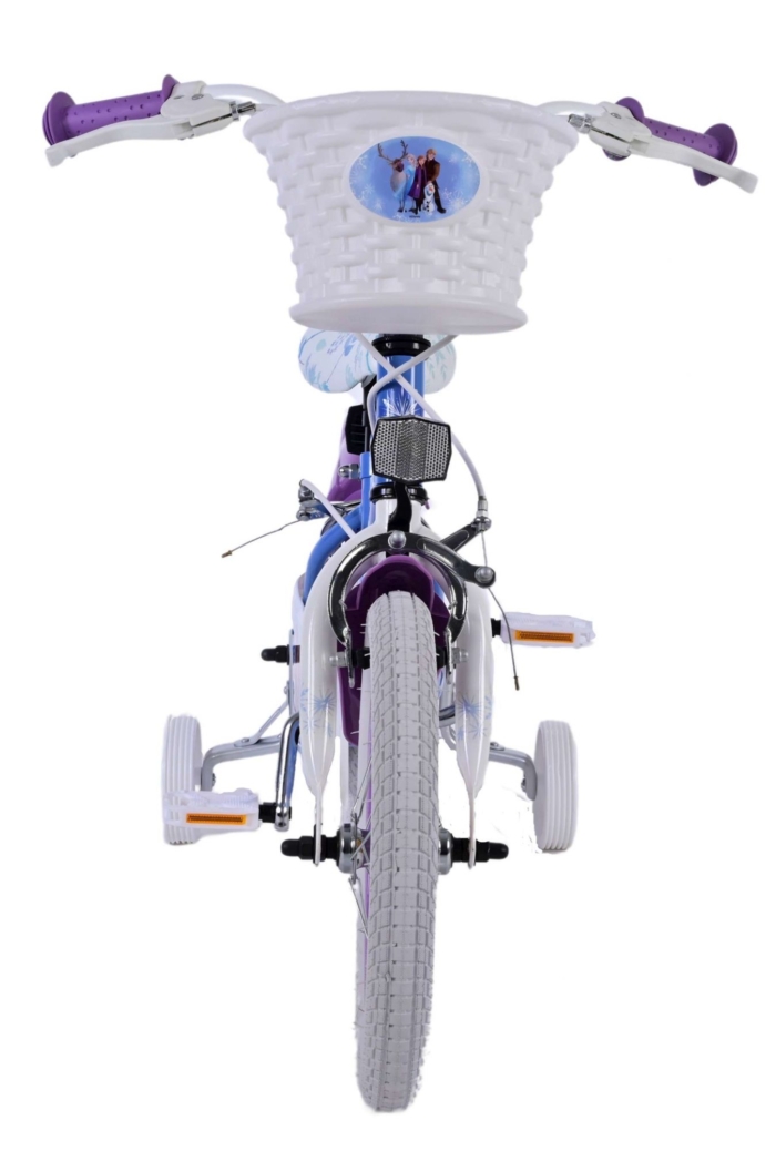 Disney Frozen 2 Kinderfiets - Meisjes - 14 inch - Blauw/Paars - Twee handremmen - Afbeelding 7