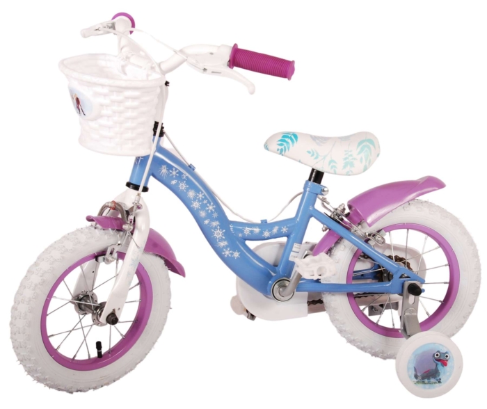 Disney Frozen 2 Kinderfiets - Meisjes - 12 inch - Blauw/Paars - Twee handremmen - Afbeelding 14