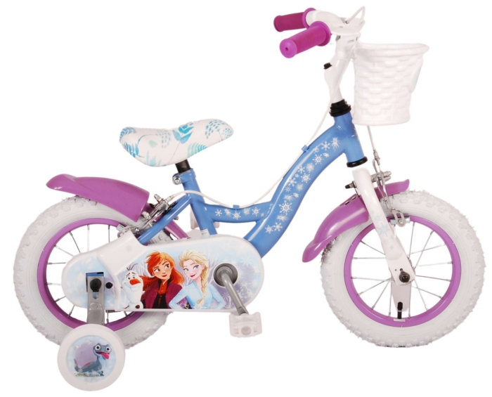 Disney Frozen 2 Kinderfiets - Meisjes - 12 inch - Blauw/Paars - Twee handremmen - Afbeelding 3