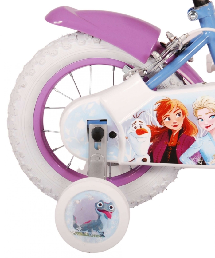 Disney Frozen 2 Kinderfiets - Meisjes - 12 inch - Blauw/Paars - Twee handremmen - Afbeelding 4