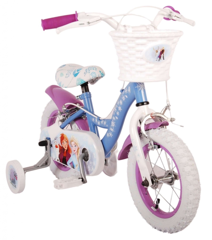 Disney Frozen 2 Kinderfiets - Meisjes - 12 inch - Blauw/Paars - Twee handremmen - Afbeelding 10