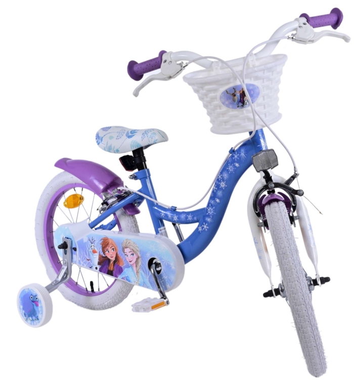 Disney Frozen 2 Kinderfiets - Meisjes - 16 inch - Blauw/Paars - Twee handremmen - Afbeelding 6