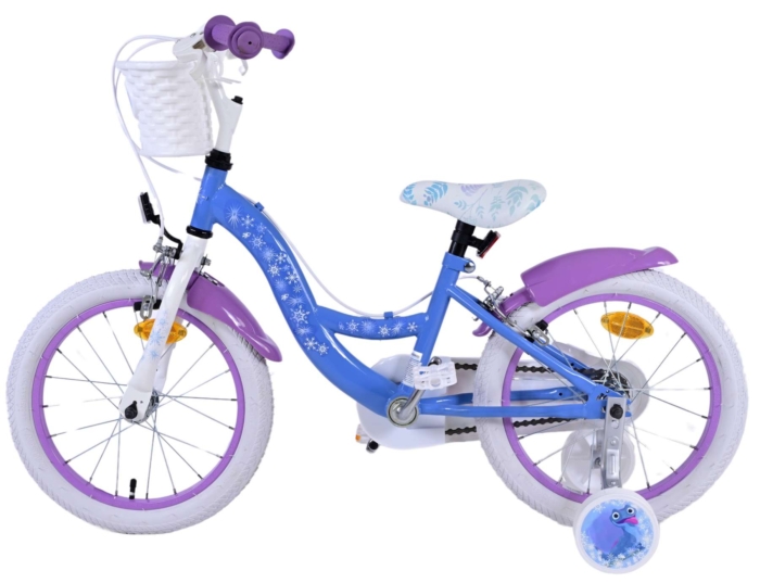 Disney Frozen 2 Kinderfiets - Meisjes - 16 inch - Blauw/Paars - Twee handremmen - Afbeelding 8