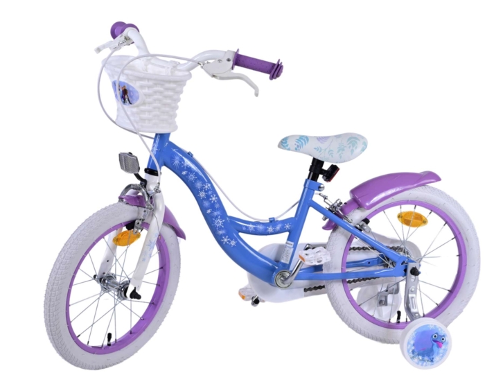 Disney Frozen 2 Kinderfiets - Meisjes - 16 inch - Blauw/Paars - Twee handremmen - Afbeelding 9