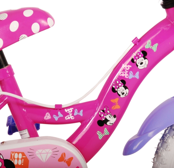 Disney Minnie Cutest Ever! Kinderfiets - Meisjes - 12 inch - Roze - Twee handremmen - Afbeelding 7