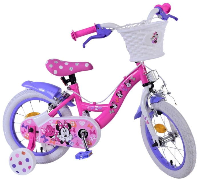 Disney Minnie Kinderfiets - Meisjes - 14 inch - Roze - Twee handremmen - Afbeelding 2