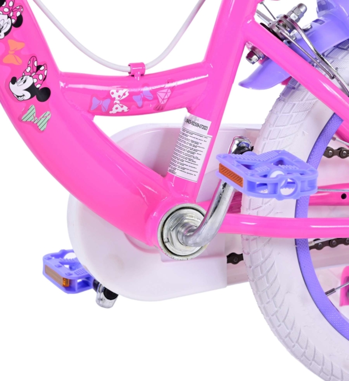 Disney Minnie Kinderfiets - Meisjes - 14 inch - Roze - Twee handremmen - Afbeelding 10