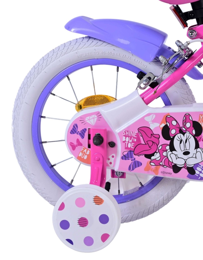 Disney Minnie Kinderfiets - Meisjes - 14 inch - Roze - Twee handremmen - Afbeelding 3