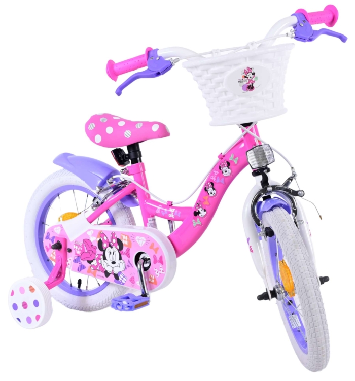 Disney Minnie Kinderfiets - Meisjes - 14 inch - Roze - Twee handremmen - Afbeelding 6