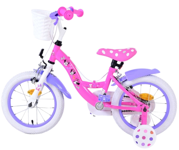 Disney Minnie Kinderfiets - Meisjes - 14 inch - Roze - Twee handremmen - Afbeelding 8